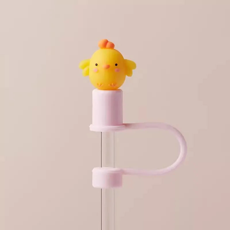 SipCharm™ Kawaii Straw Cover Cap – Cute & Functional Silicone Straw Toppers