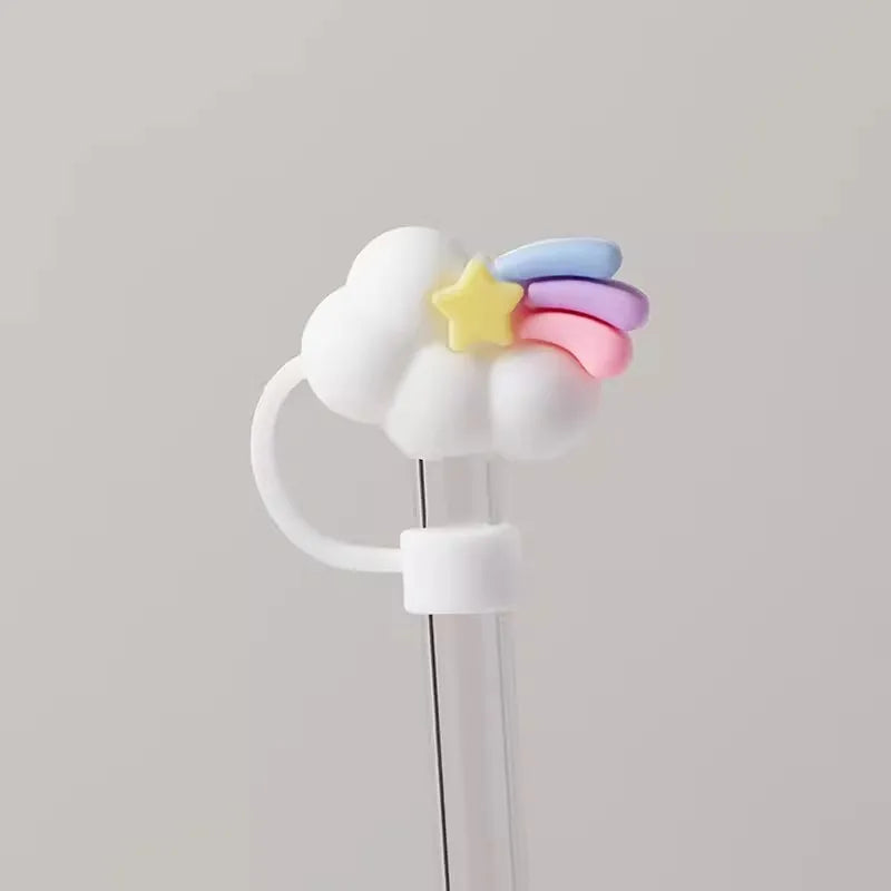 SipCharm™ Kawaii Straw Cover Cap – Cute & Functional Silicone Straw Toppers