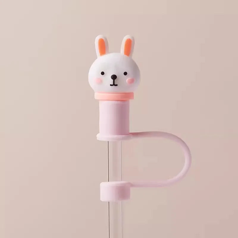 SipCharm™ Kawaii Straw Cover Cap – Cute & Functional Silicone Straw Toppers