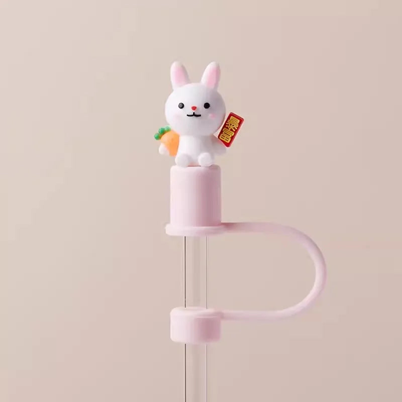 SipCharm™ Kawaii Straw Cover Cap – Cute & Functional Silicone Straw Toppers