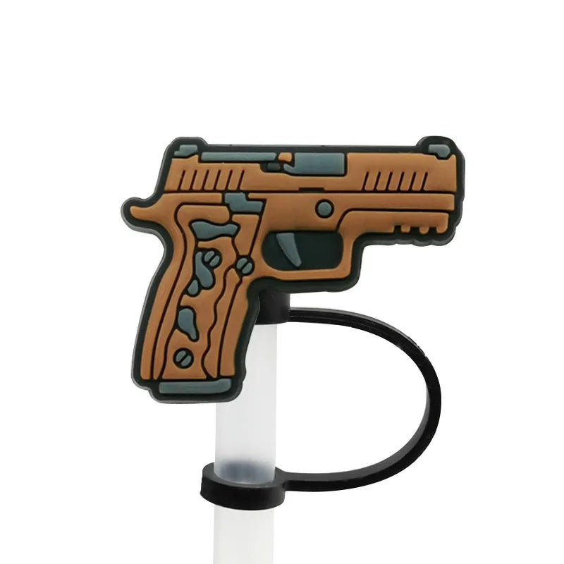 SipCharm™ GameOn Straw Cover – Game Controller & Toy Pistol Series Straw Topper 🎮