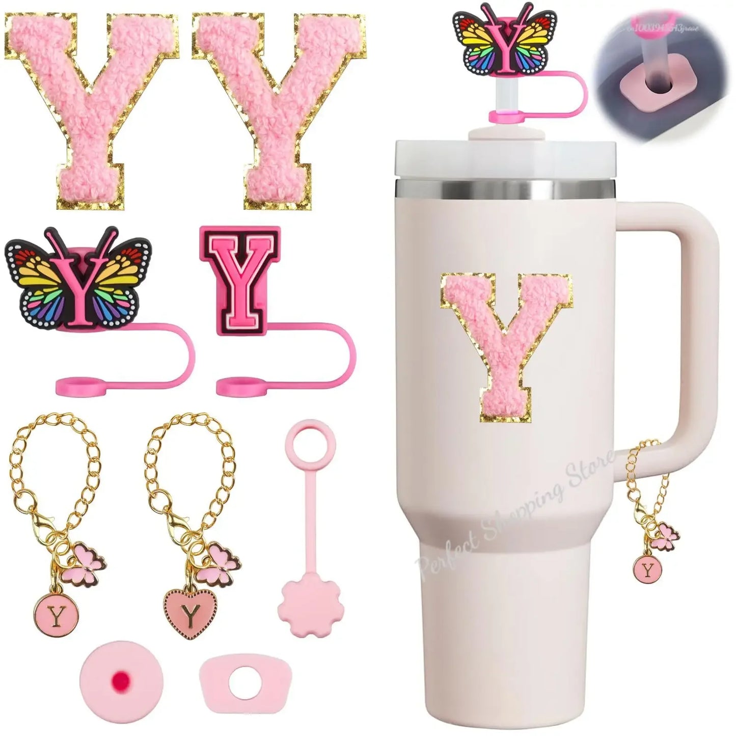 SipCharm™ The Pink Edit – 8-Piece Stanley Cup Accessory Set