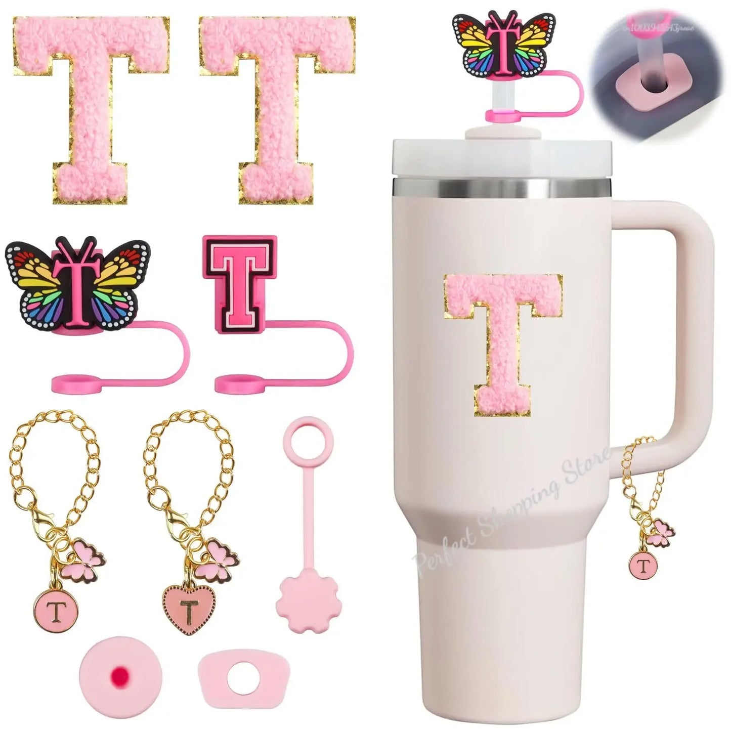 SipCharm™ The Pink Edit – 8-Piece Stanley Cup Accessory Set