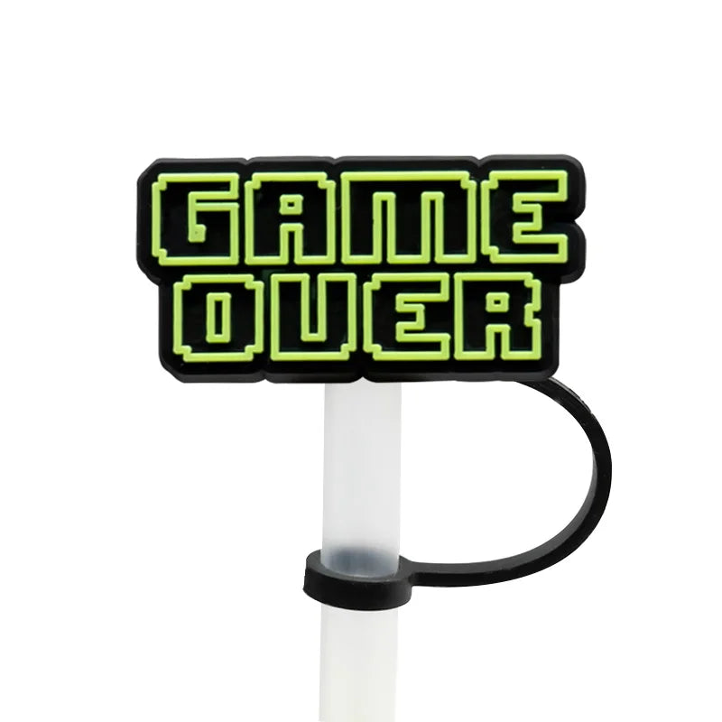 SipCharm™ GameOn Straw Cover – Game Controller & Toy Pistol Series Straw Topper 🎮