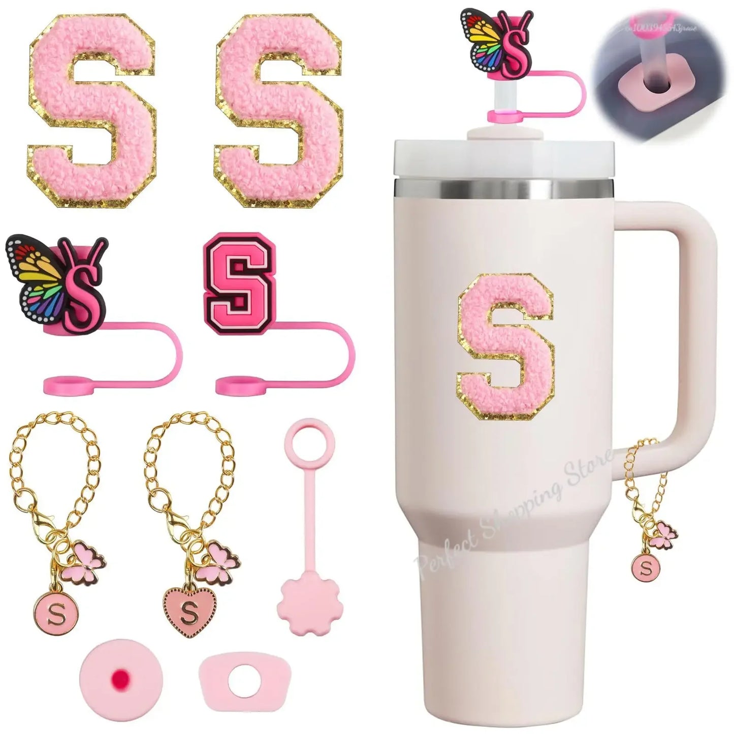 SipCharm™ The Pink Edit – 8-Piece Stanley Cup Accessory Set