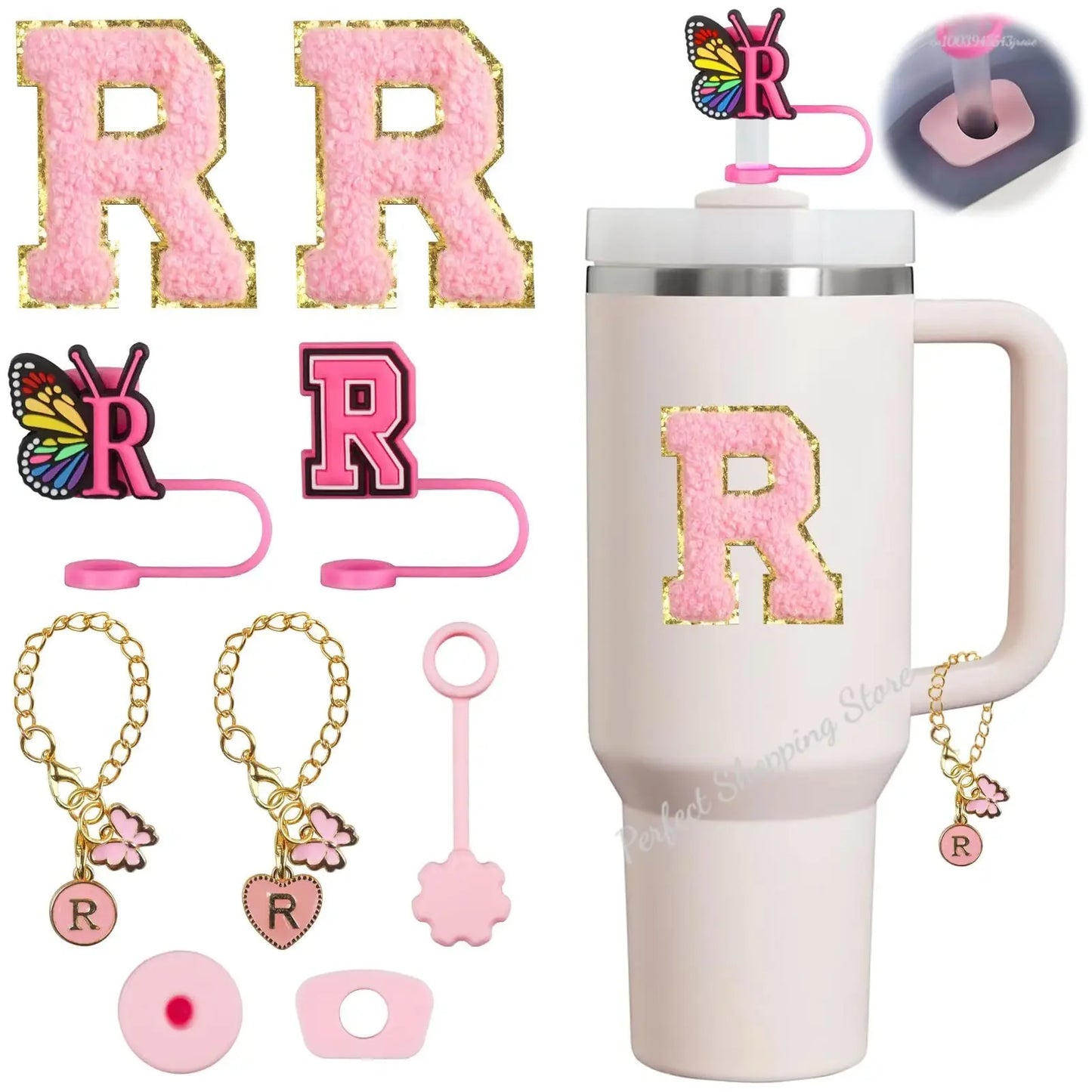 SipCharm™ The Pink Edit – 8-Piece Stanley Cup Accessory Set