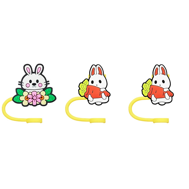 SipCharm™ Easter Straw Cover Cap Set – Festive Reusable Straw Plugs