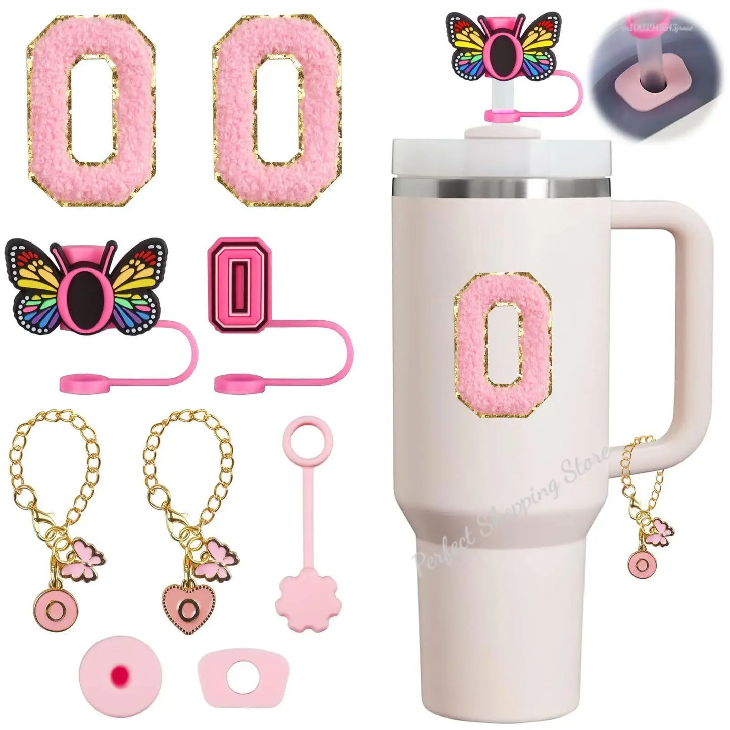 SipCharm™ The Pink Edit – 8-Piece Stanley Cup Accessory Set