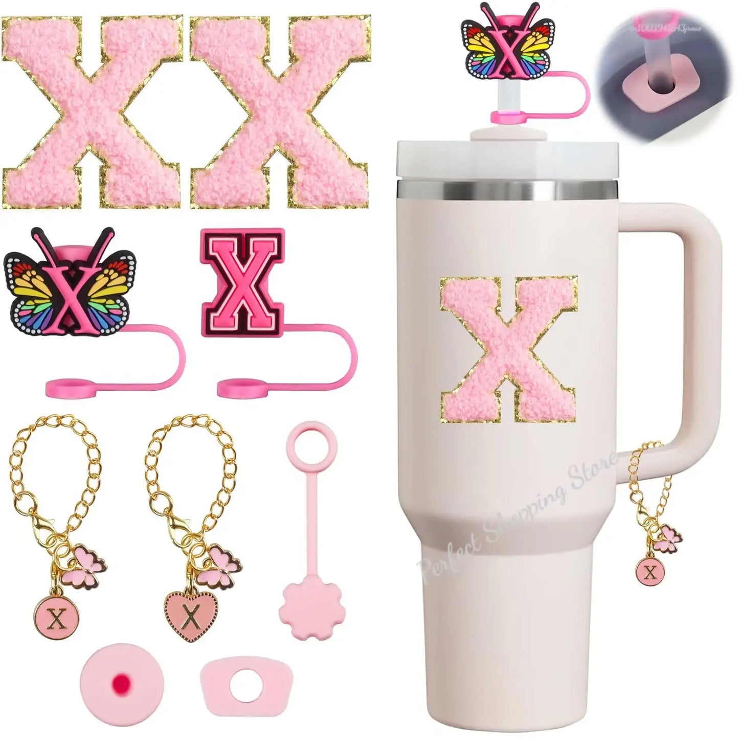 SipCharm™ The Pink Edit – 8-Piece Stanley Cup Accessory Set