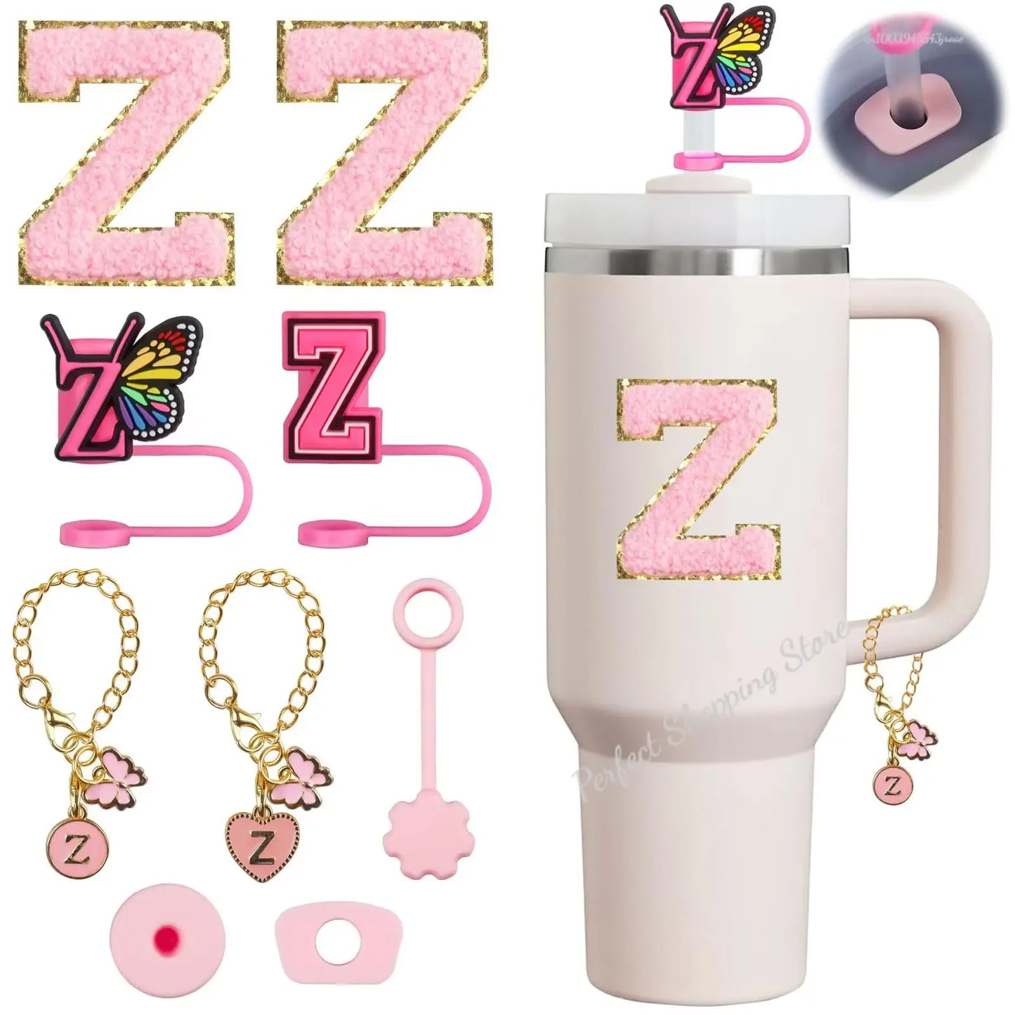 SipCharm™ The Pink Edit – 8-Piece Stanley Cup Accessory Set