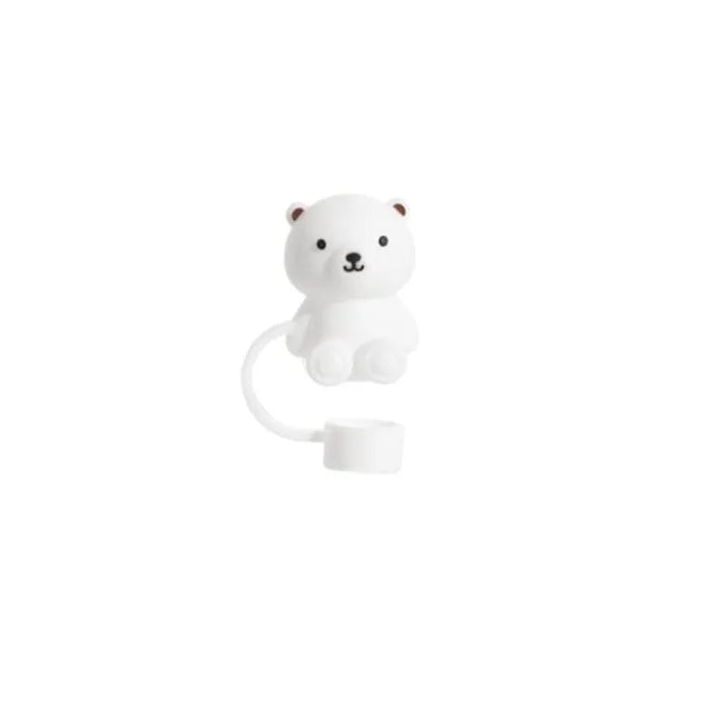 SipCharm™ Teddy Bear Straw Cover Cap – Cute And Cozy Drink Companion