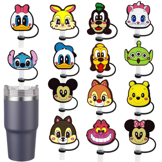 SipCharm™ Disney Doll Straw Cover Cap – 10MM Reusable Splash-Proof Straw Plug