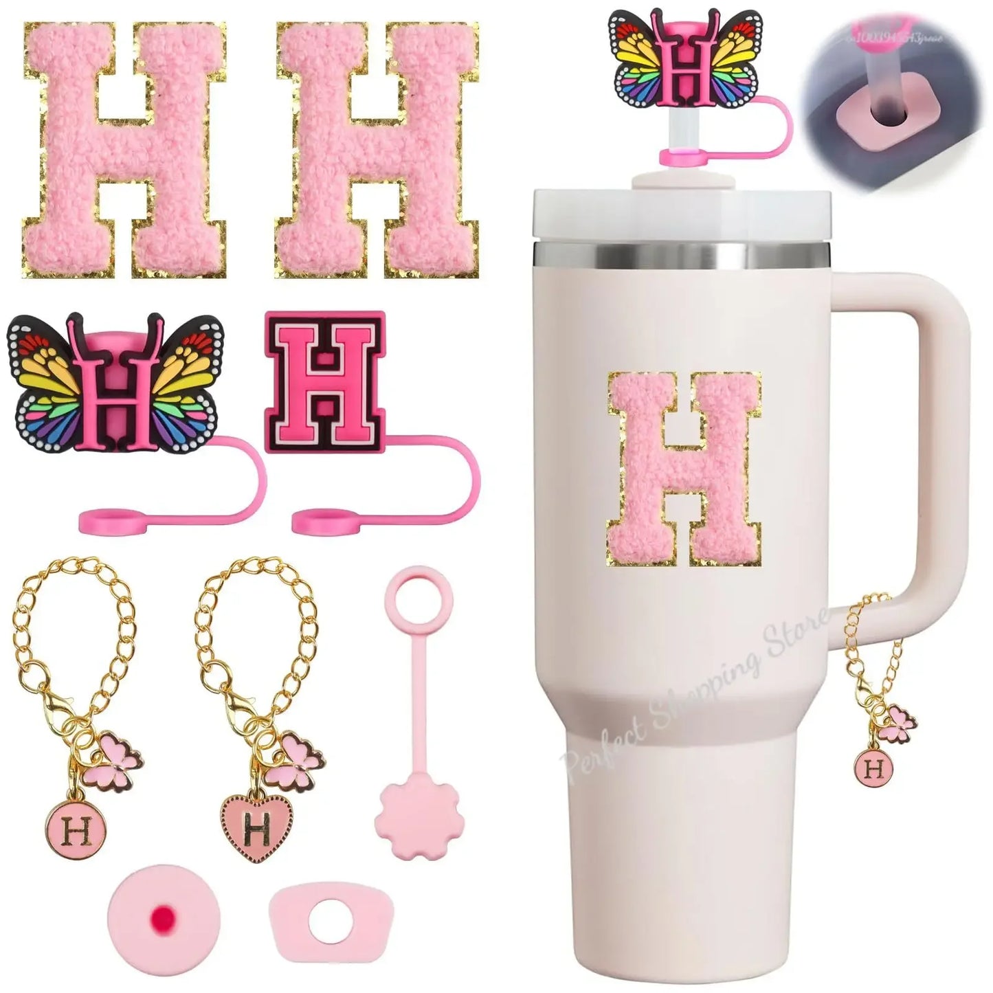 SipCharm™ The Pink Edit – 8-Piece Stanley Cup Accessory Set