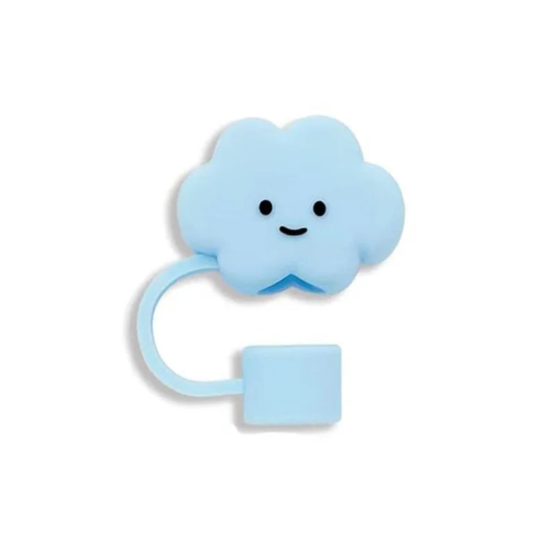 SipCharm™ Cute Clouds 3PCS Straw Cover Cap Set – Cloudy Comfort for Your Drink