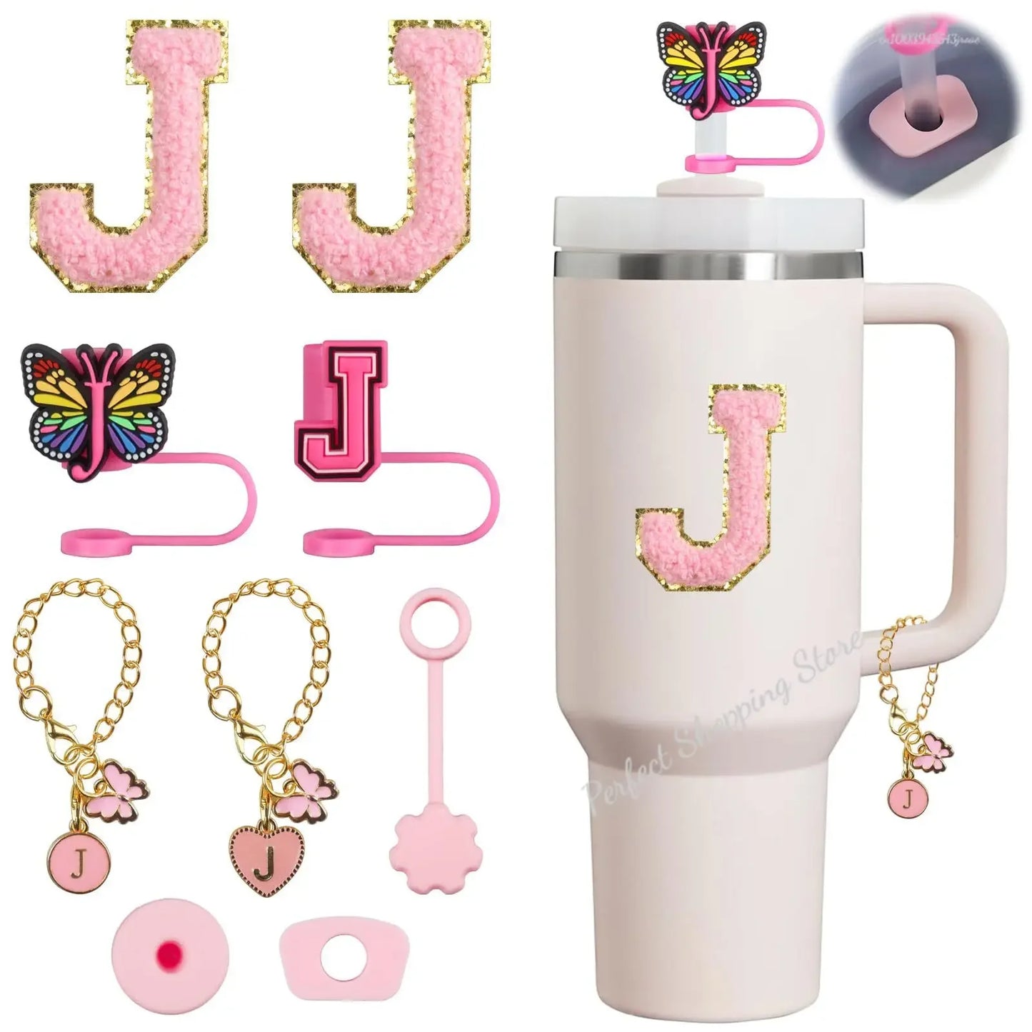 SipCharm™ The Pink Edit – 8-Piece Stanley Cup Accessory Set