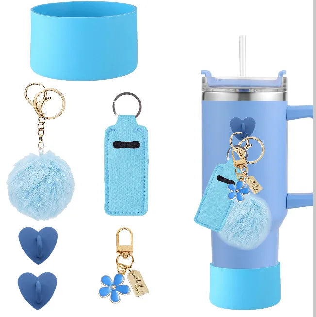 SipCharm™ Soft & Fluffy 6-Piece Tumbler Accessory Set