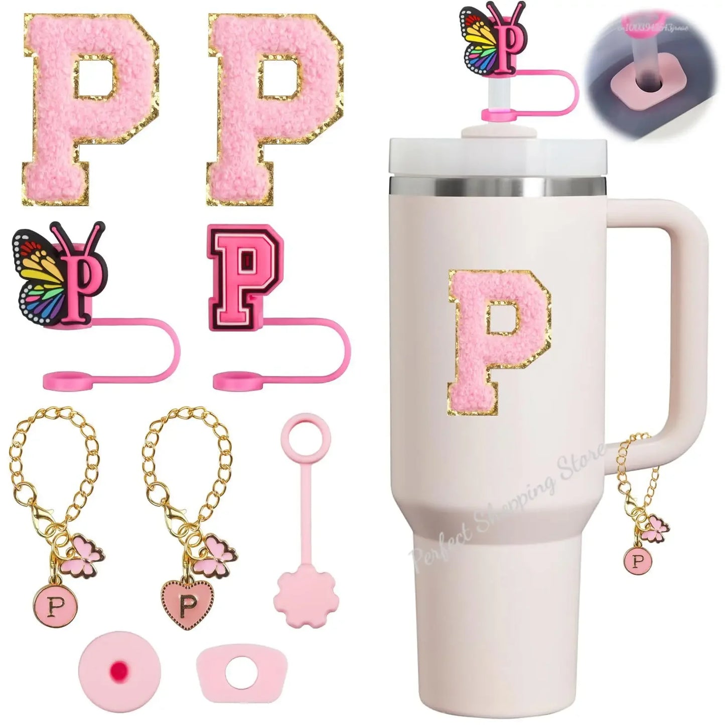 SipCharm™ The Pink Edit – 8-Piece Stanley Cup Accessory Set