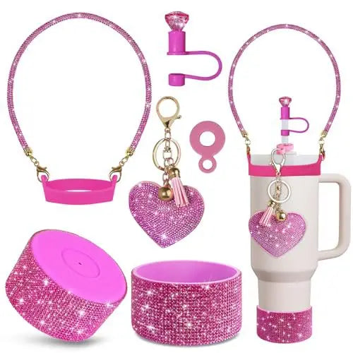 SipCharm™ – 4PCS Special Glitter Glam Tumbler Accessory Set