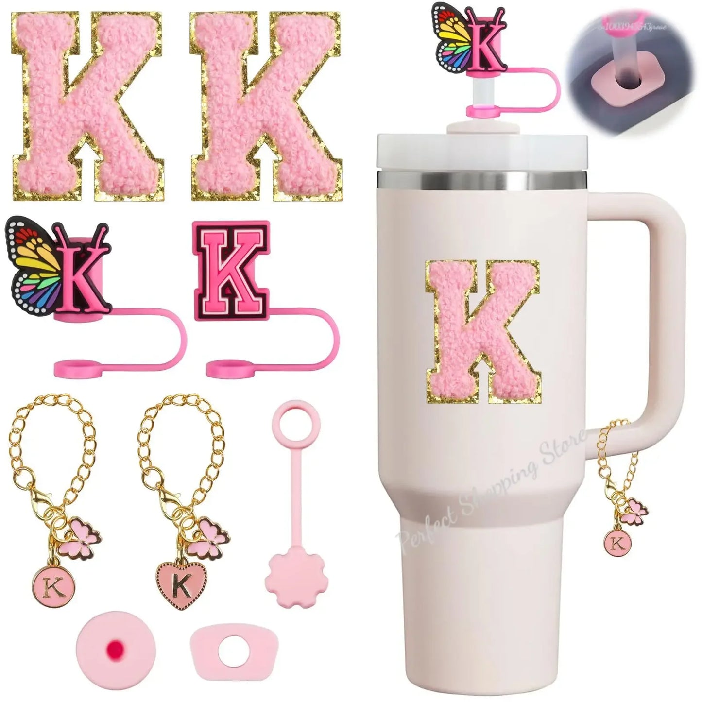 SipCharm™ The Pink Edit – 8-Piece Stanley Cup Accessory Set