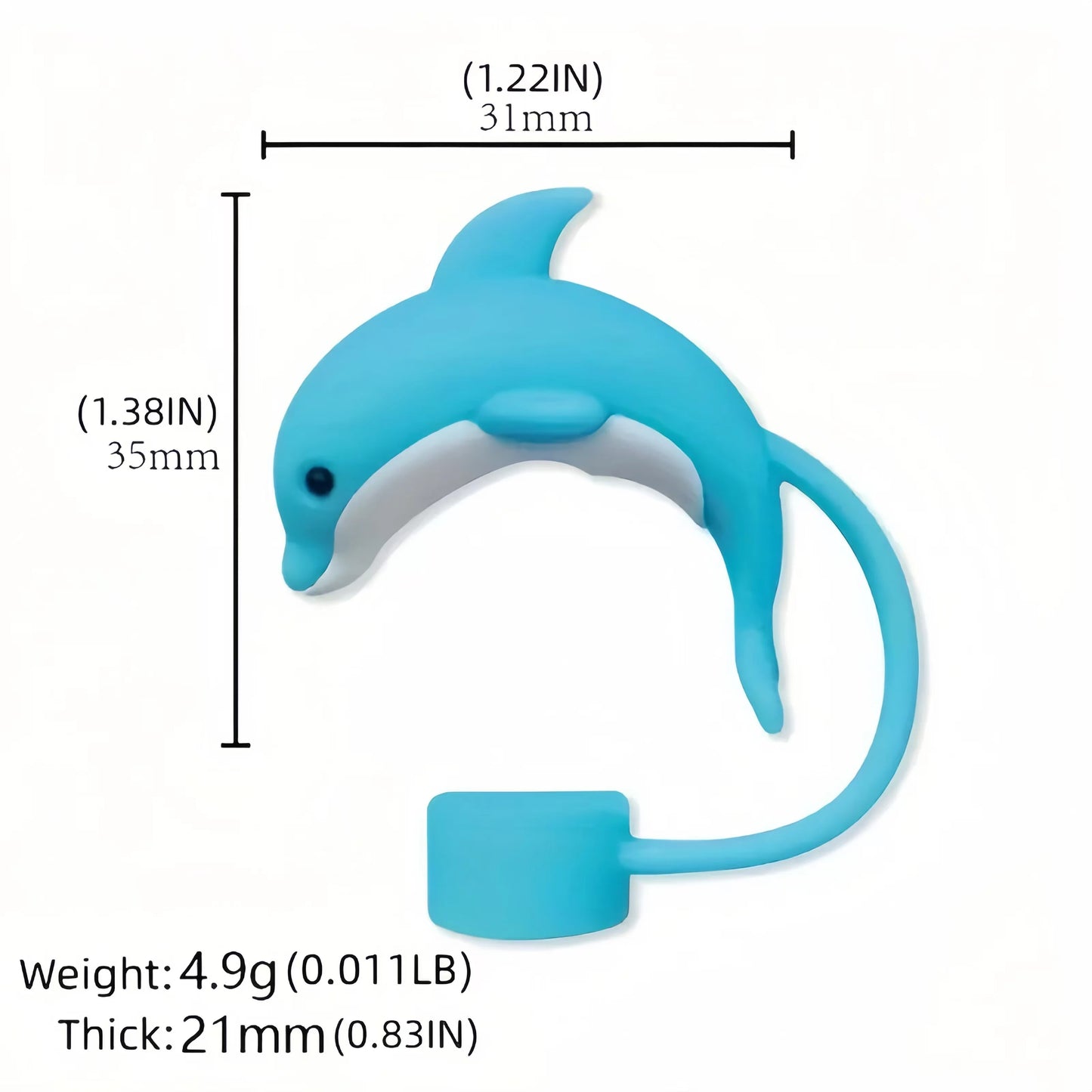 SipCharm™ Ocean Animal Straw Covers – Cute & Functional Silicone Straw Caps for Tumblers