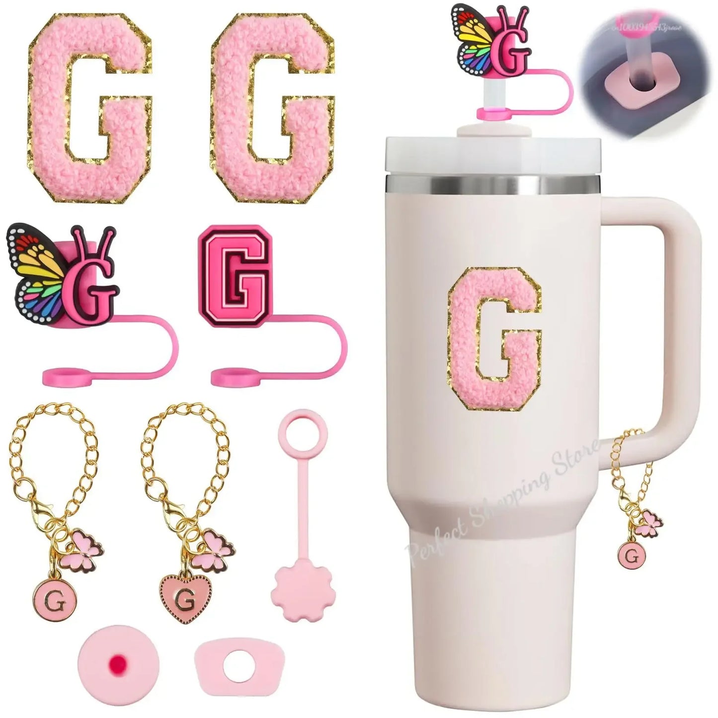 SipCharm™ The Pink Edit – 8-Piece Stanley Cup Accessory Set