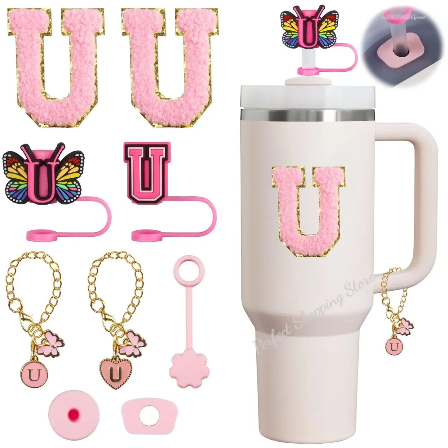 SipCharm™ The Pink Edit – 8-Piece Stanley Cup Accessory Set