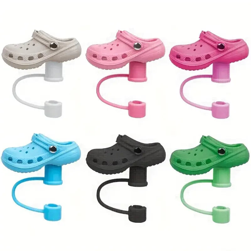 SipCharm™ Crocs-Inspired Silicone Straw Cover Cap – Trendy & Fun for 30oz/40oz Stanley Tumblers! 🥤👟