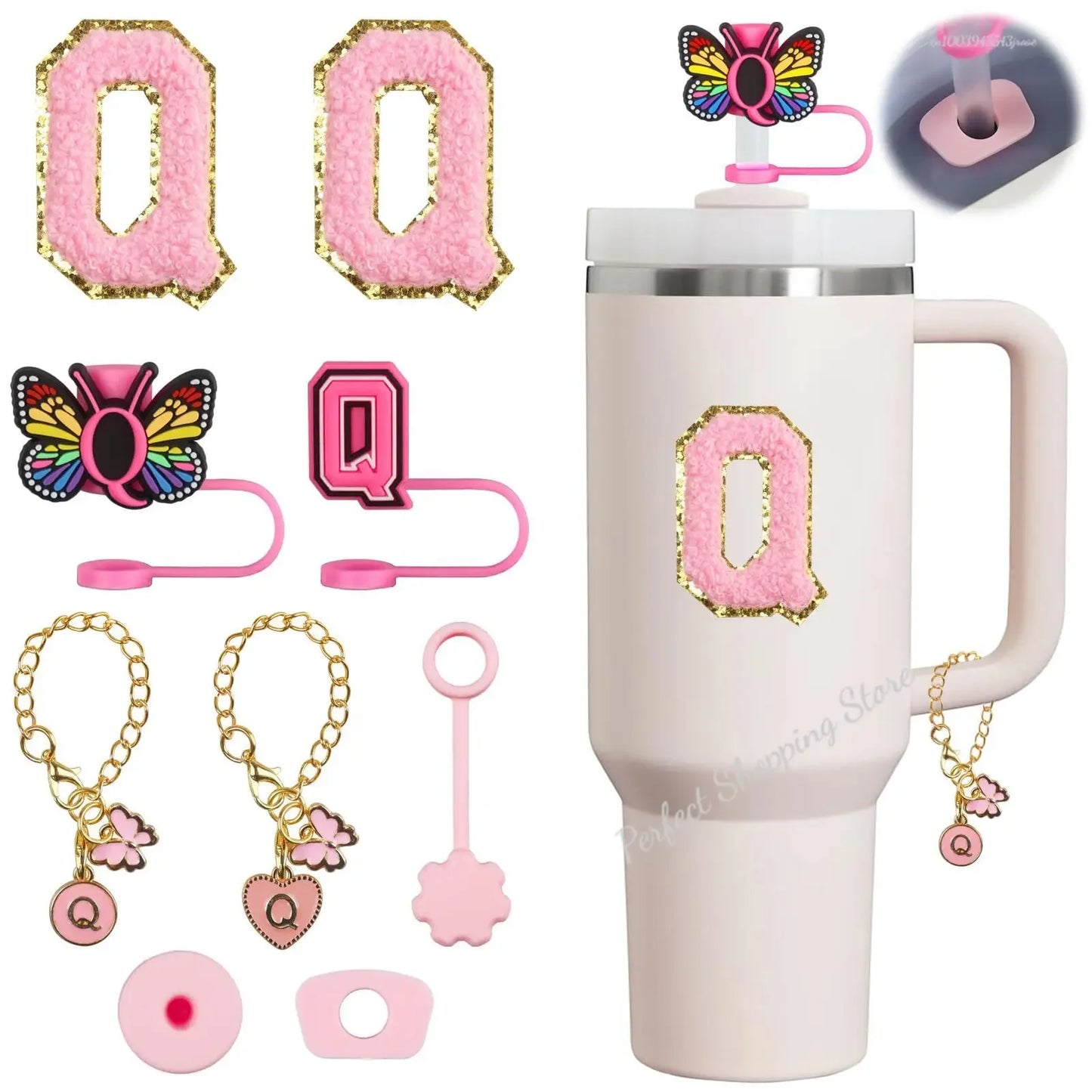 SipCharm™ The Pink Edit – 8-Piece Stanley Cup Accessory Set