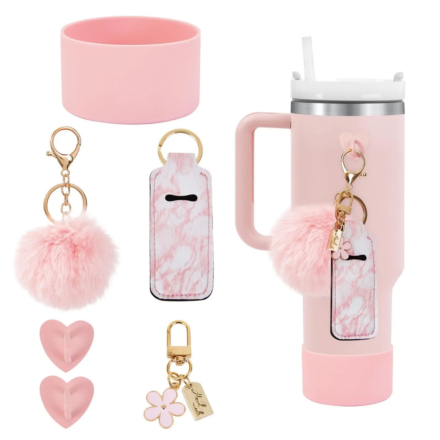 SipCharm™ Soft & Fluffy 6-Piece Tumbler Accessory Set