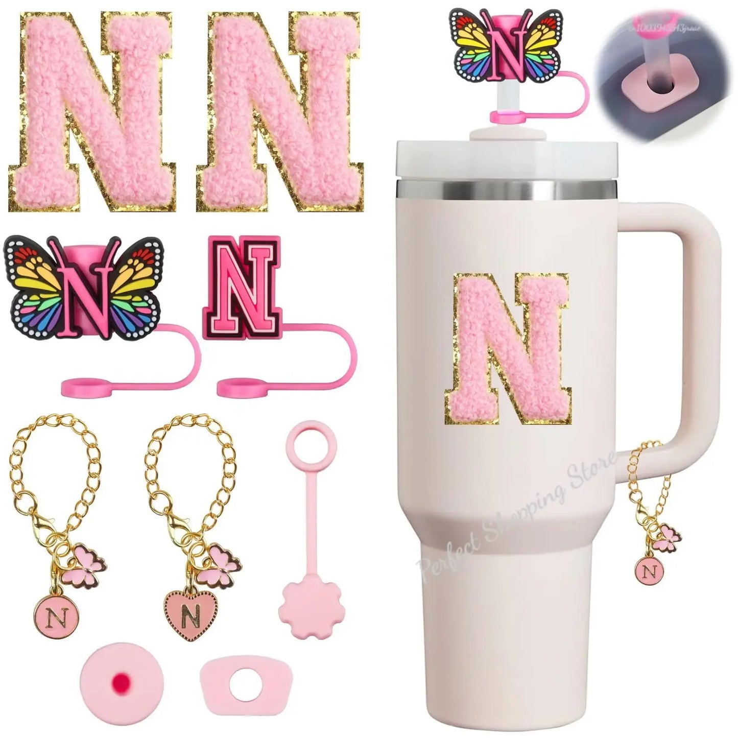 SipCharm™ The Pink Edit – 8-Piece Stanley Cup Accessory Set