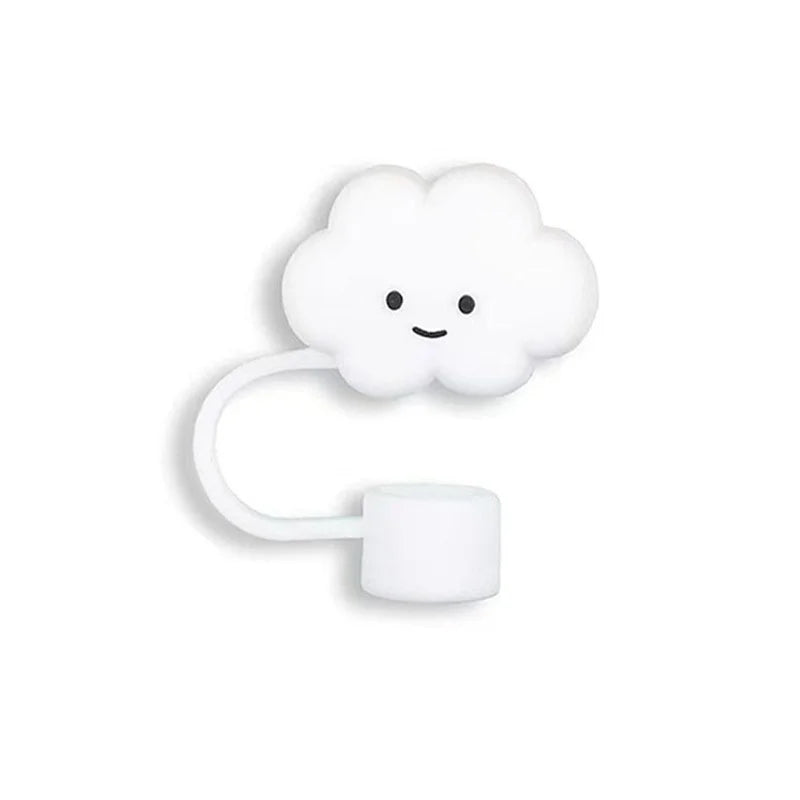 SipCharm™ Cute Clouds 3PCS Straw Cover Cap Set – Cloudy Comfort for Your Drink