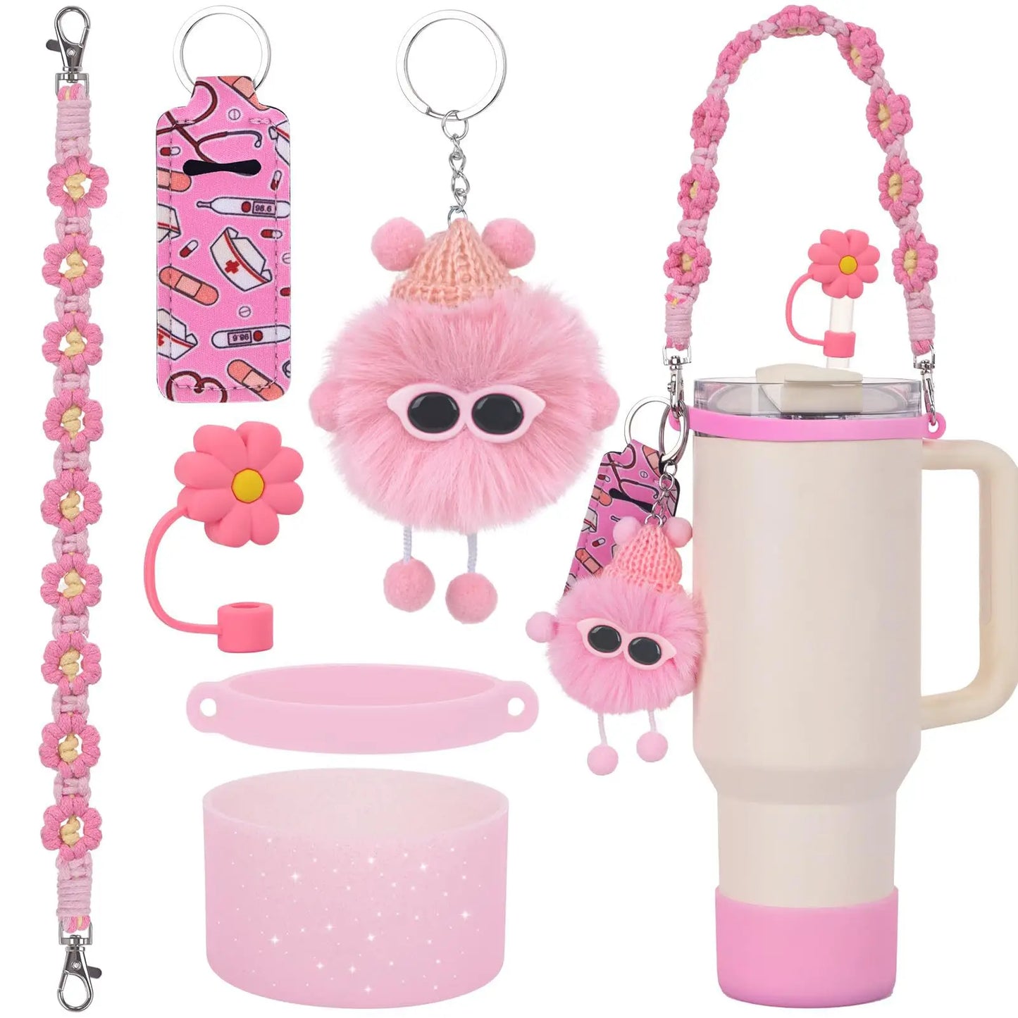 SipCharm™ Bling Tumbler Accessories 6pcs Set