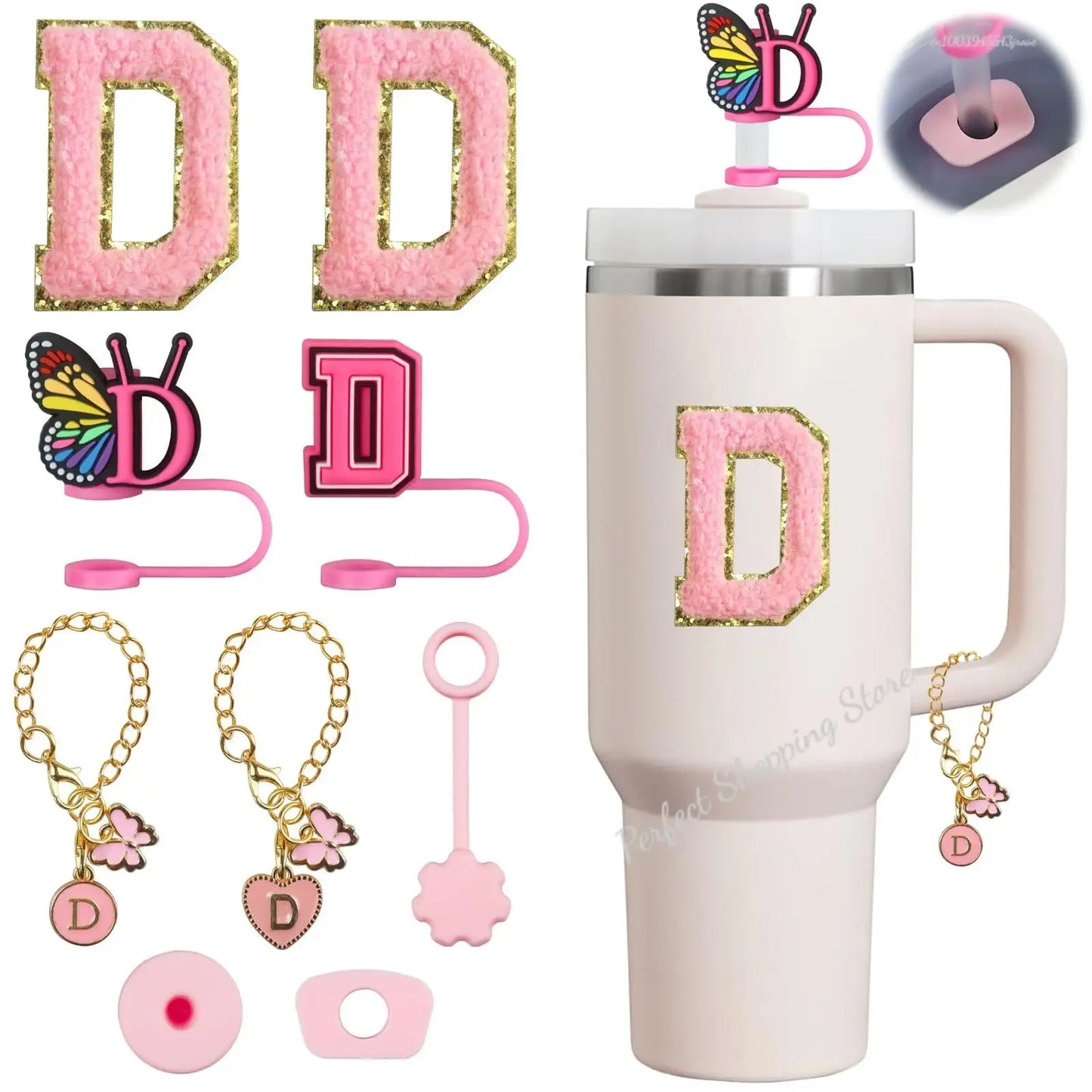 SipCharm™ The Pink Edit – 8-Piece Stanley Cup Accessory Set