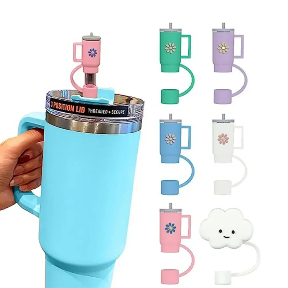 SipCharm™ Tumbler Cup Motifs Silicone Straw Cover – Fun and Functional Drink Accessory