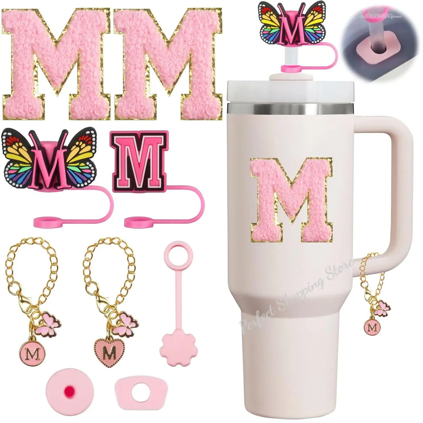 SipCharm™ The Pink Edit – 8-Piece Stanley Cup Accessory Set