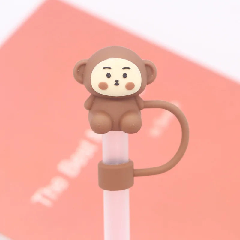 SipCharm™ Mixed Cute Things Straw Cover – Adorable & Hygienic Silicone Straw Cap for Tumblers